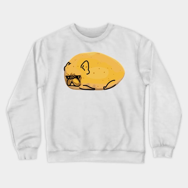 Frenchie Potato Crewneck Sweatshirt by huebucket